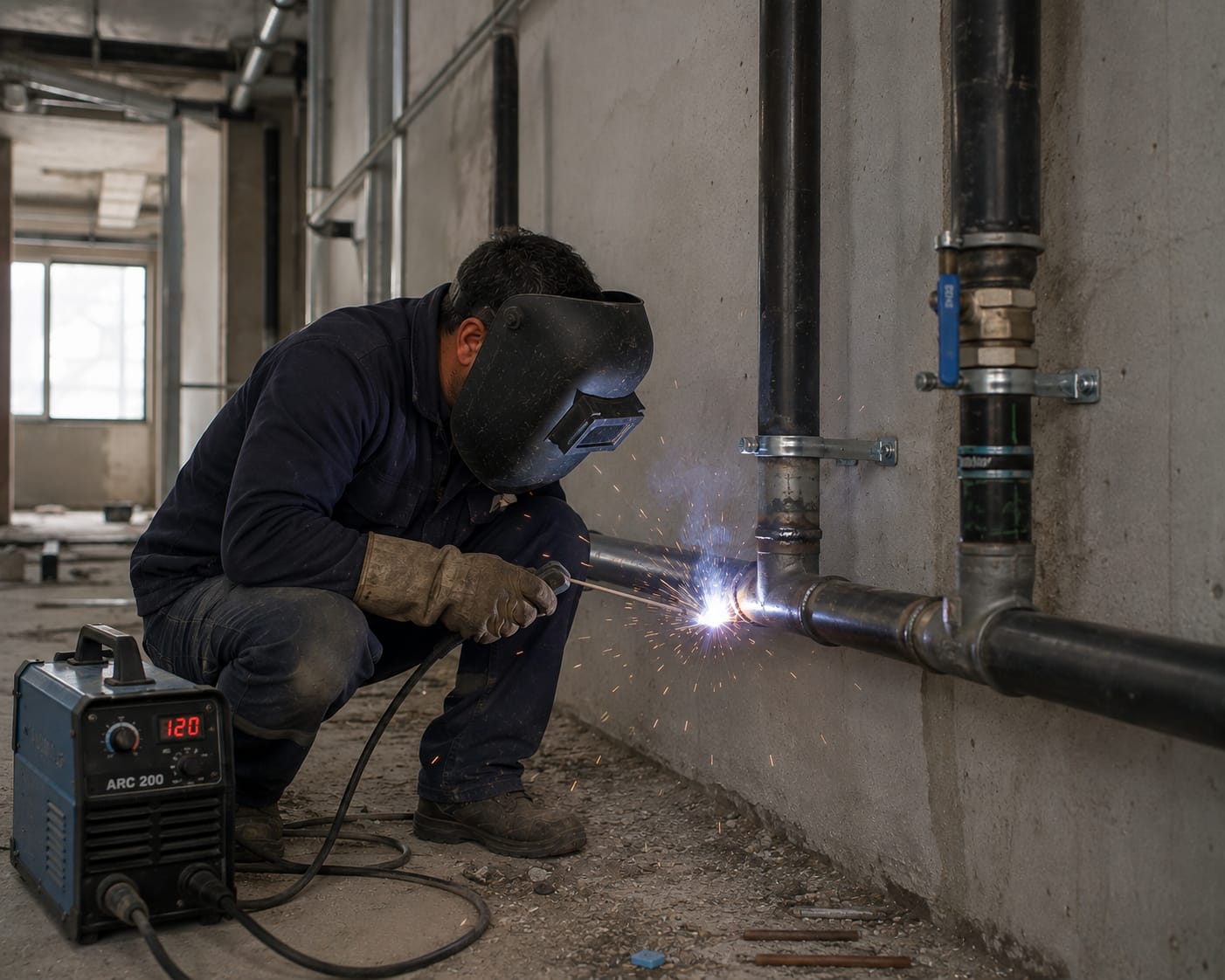 Boru kaynağı ve metal kaynak uygulaması